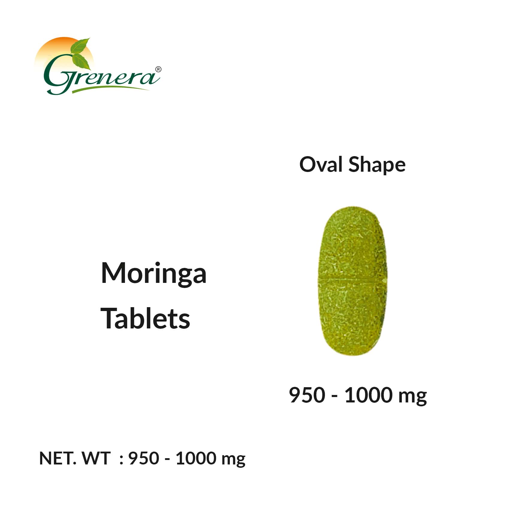 Moringa tablets shape